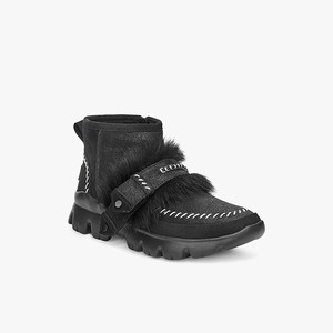 Ugg Fluff Punk Ankle Modestövlar Dam Svarta (524603OST)